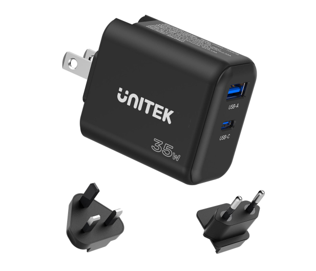 UNITEK Ładowarka Sieciowa GAN PD USB-C + USB-A 35W; P1119A - 1314870 - zdjęcie 2
